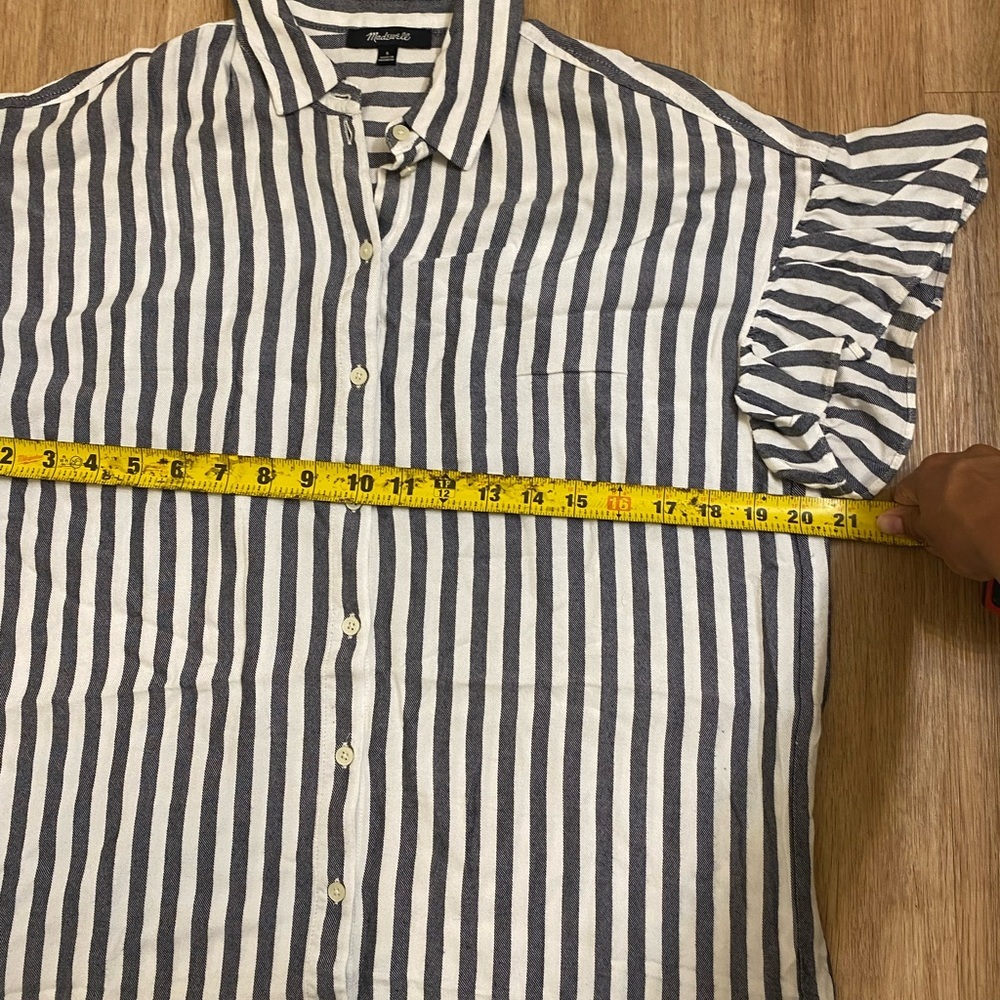 Madewell gray and White Striped Dress - Picture 5 of 7